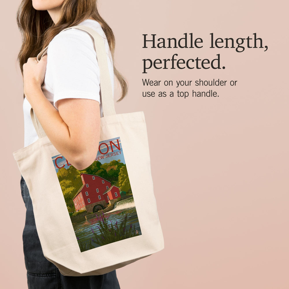 Clinton, New Jersey, Tote Bag Totes Lantern Press