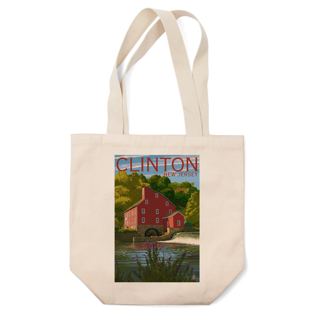 Clinton, New Jersey, Tote Bag Totes Lantern Press