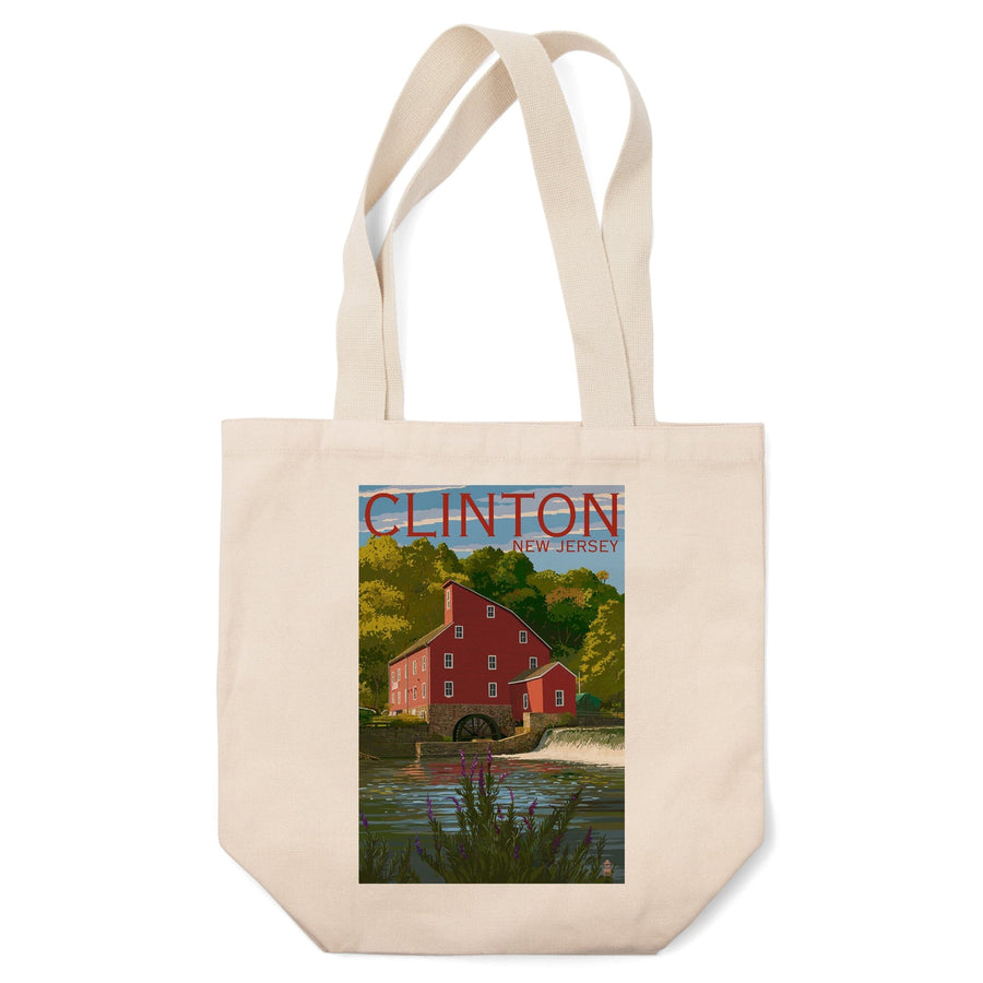 Clinton, New Jersey, Tote Bag Totes Lantern Press