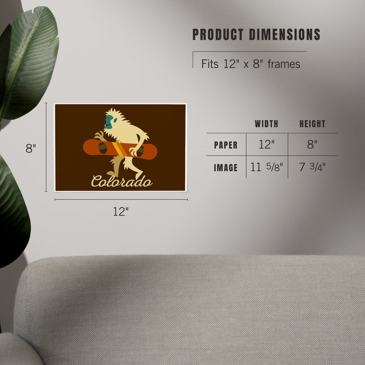 Colorado, Yeti Geometric, Art & Giclee Prints - Lantern Press