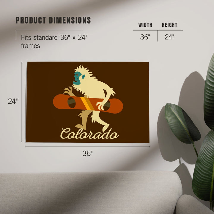 Colorado, Yeti Geometric, Art & Giclee Prints - Lantern Press