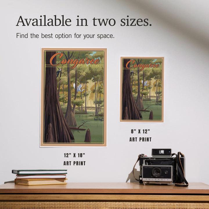 Congaree National Park, South Carolina, Lithograph National Park Series, Art & Giclee Prints - Lantern Press