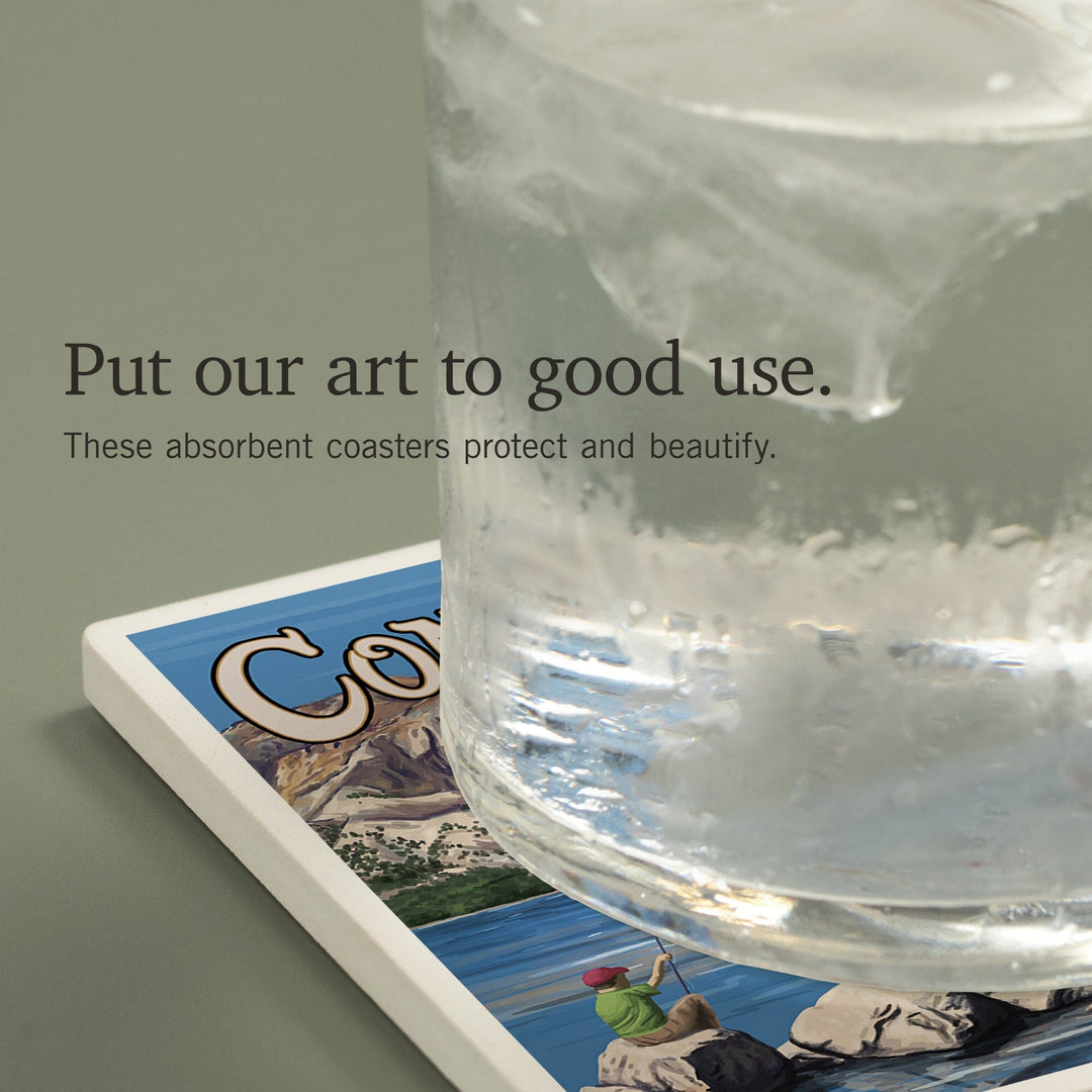 Convict Lake, California Scene, Coasters Coasters Lantern Press