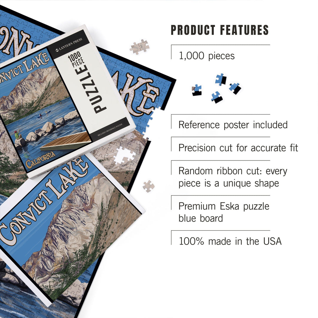 Convict Lake, California Scene, Jigsaw Puzzle - Lantern Press