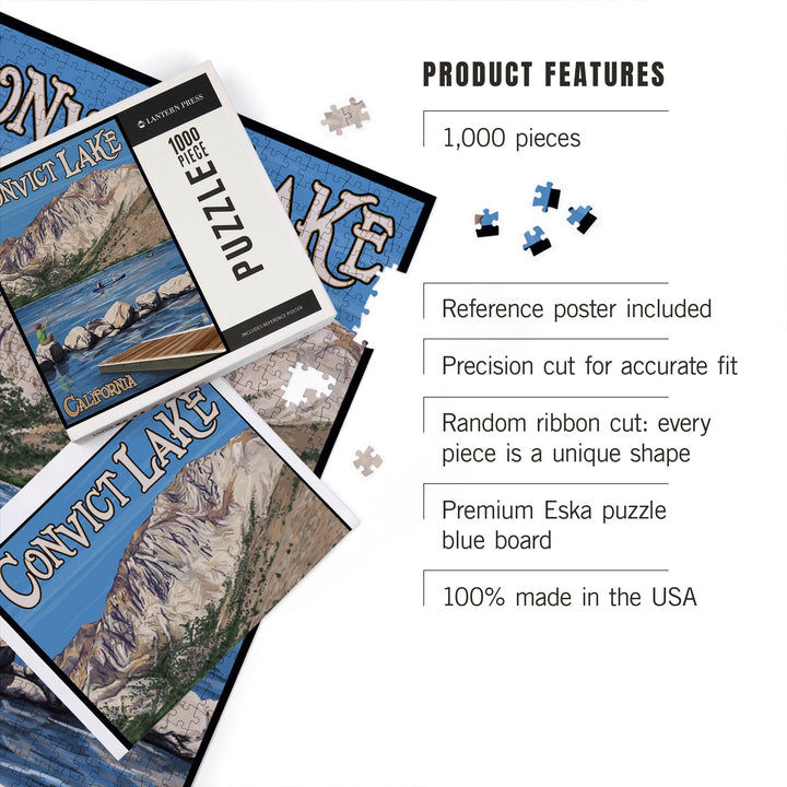 Convict Lake, California Scene, Jigsaw Puzzle - Lantern Press