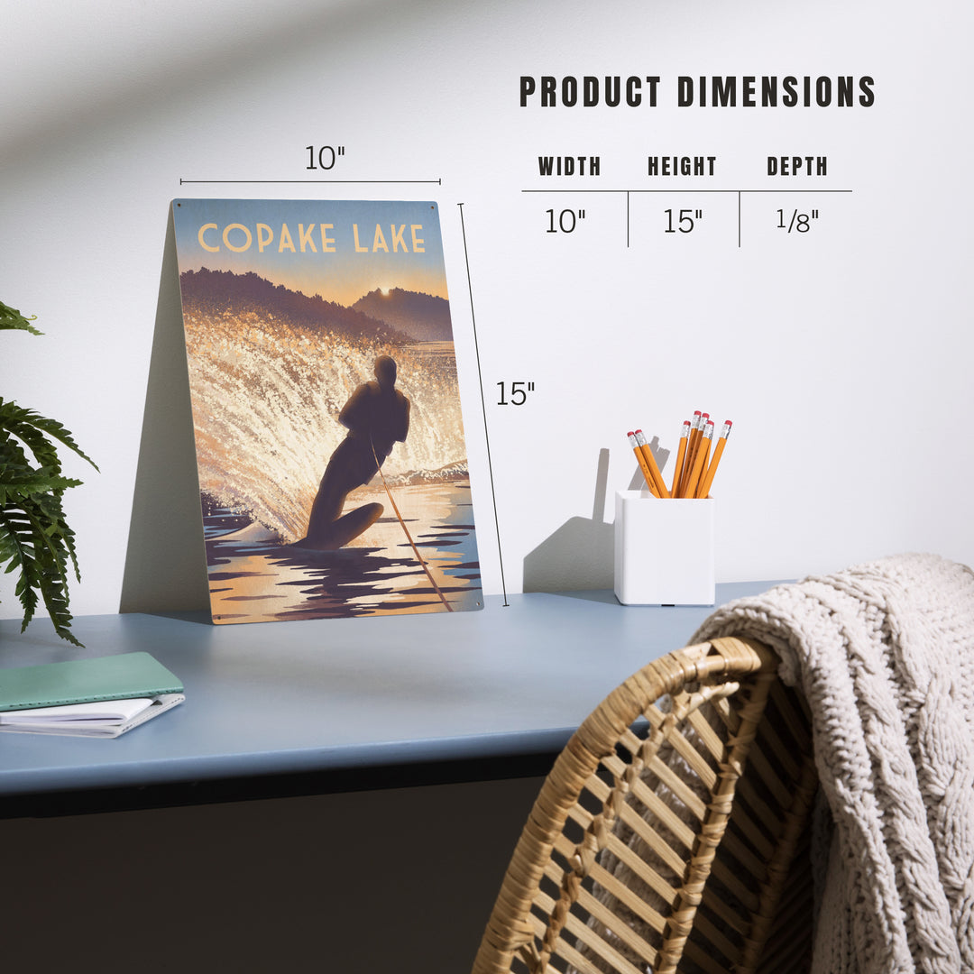 Copake Lake, New York, Get Outside Series, Wake Surfing, Wood Signs and Postcards Wood Lantern Press