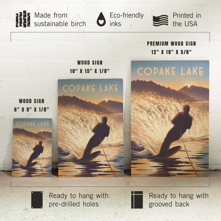 Copake Lake, New York, Get Outside Series, Wake Surfing, Wood Signs and Postcards Wood Lantern Press