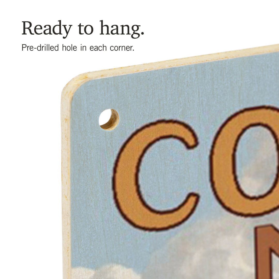 Copake Lake, New York, Painterly, Wake Ski, Wood Signs and Postcards Wood Lantern Press