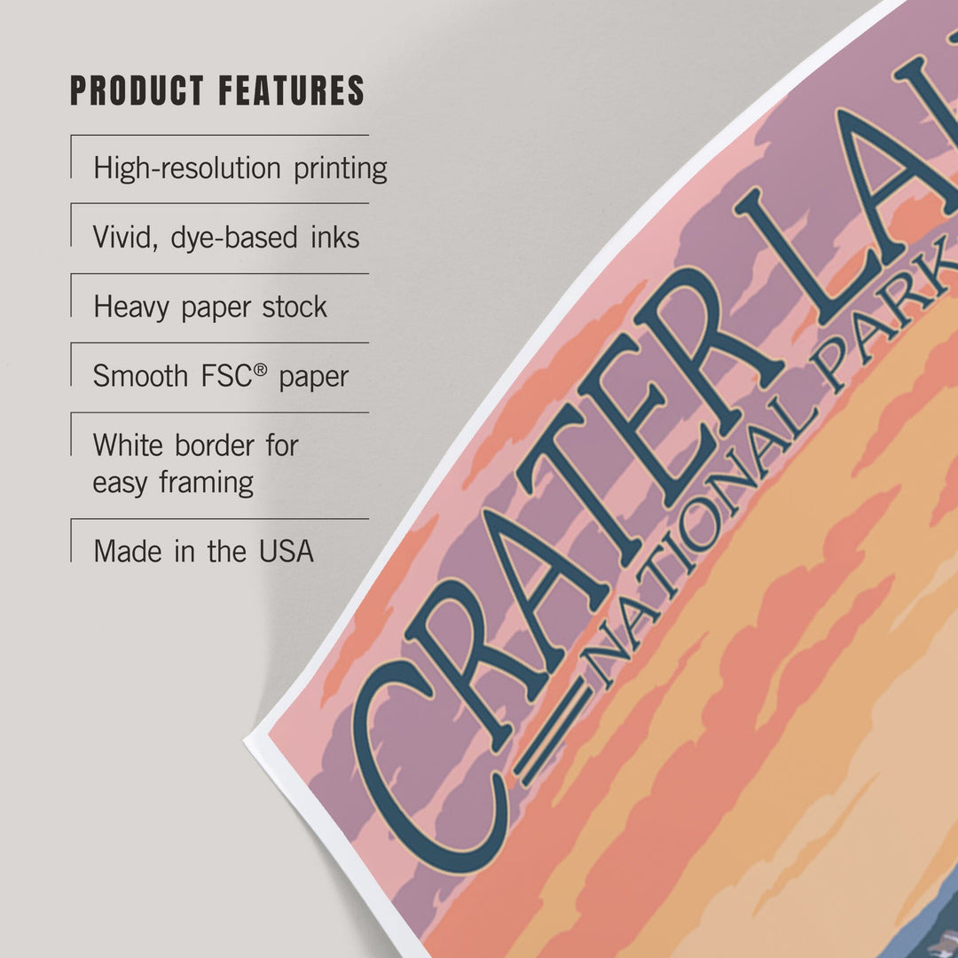 Crater Lake National Park, Oregon, Bear and Spring Flowers, Art & Giclee Prints - Lantern Press