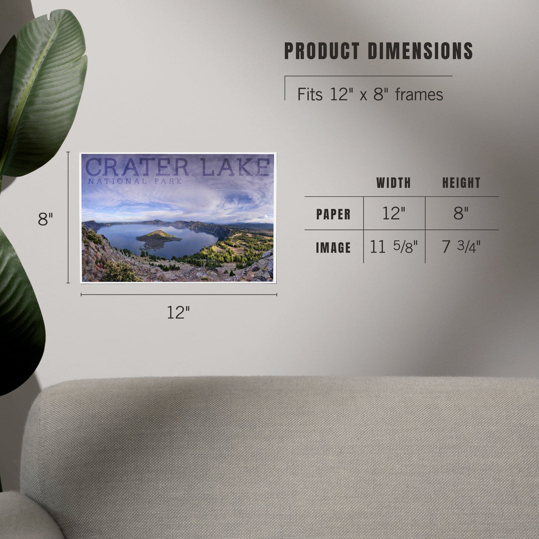 Crater Lake National Park, Oregon, Panoramic View, Art & Giclee Prints - Lantern Press