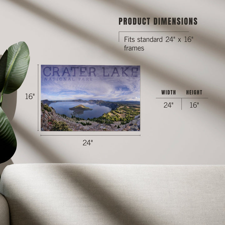 Crater Lake National Park, Oregon, Panoramic View, Art & Giclee Prints - Lantern Press
