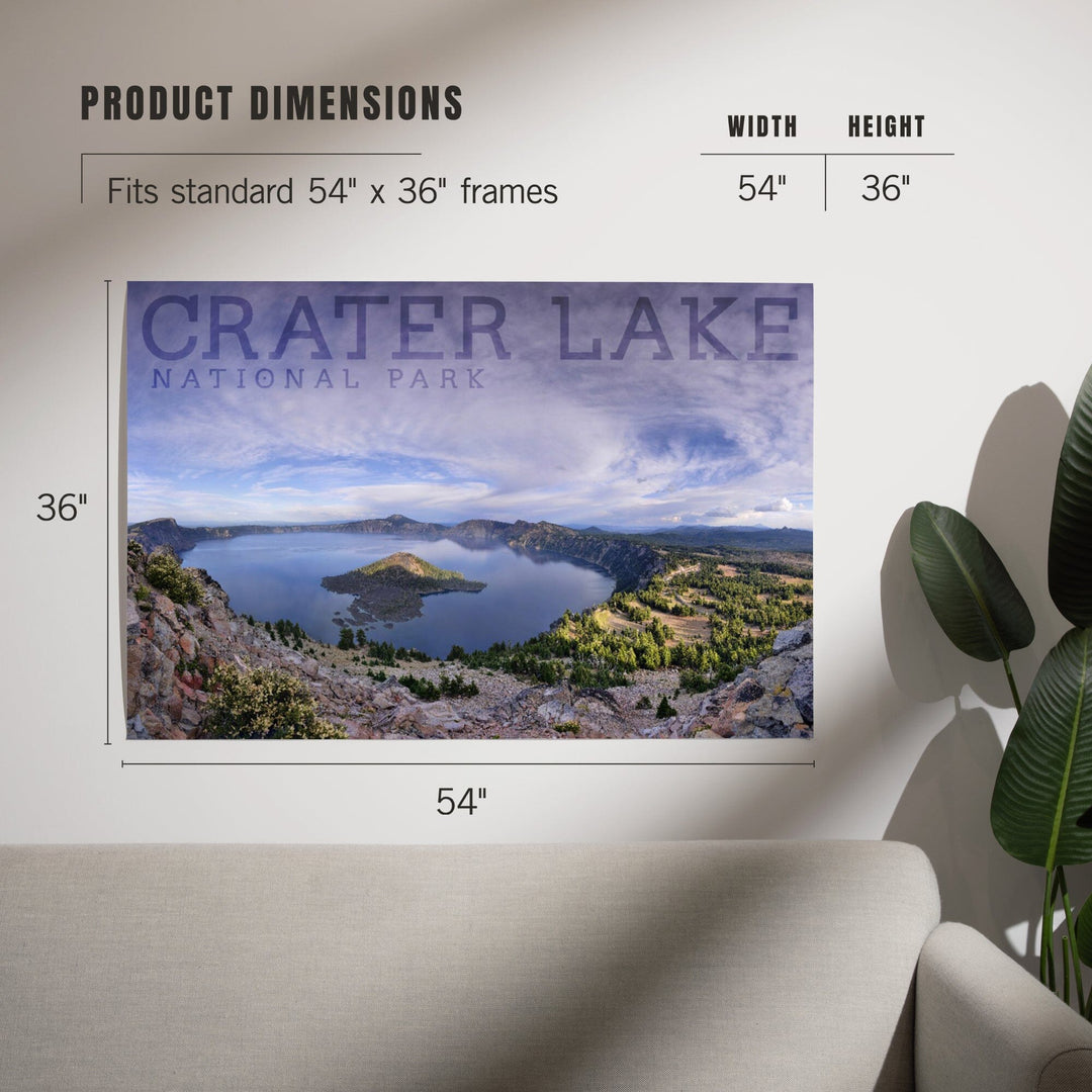 Crater Lake National Park, Oregon, Panoramic View, Art & Giclee Prints - Lantern Press