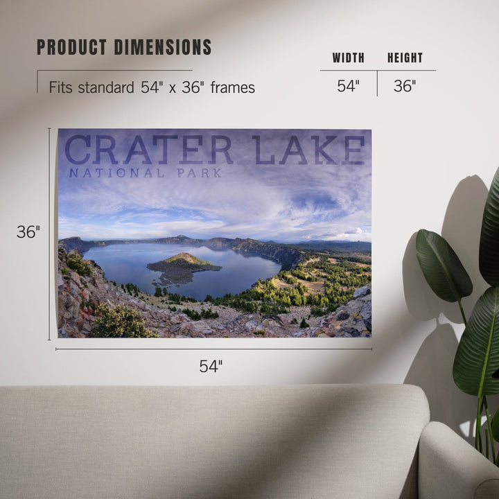 Crater Lake National Park, Oregon, Panoramic View, Art & Giclee Prints - Lantern Press