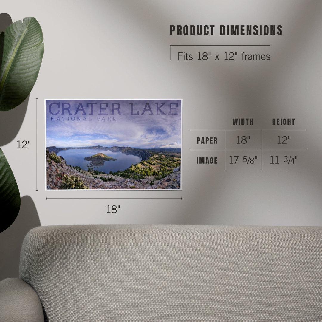 Crater Lake National Park, Oregon, Panoramic View, Art & Giclee Prints - Lantern Press