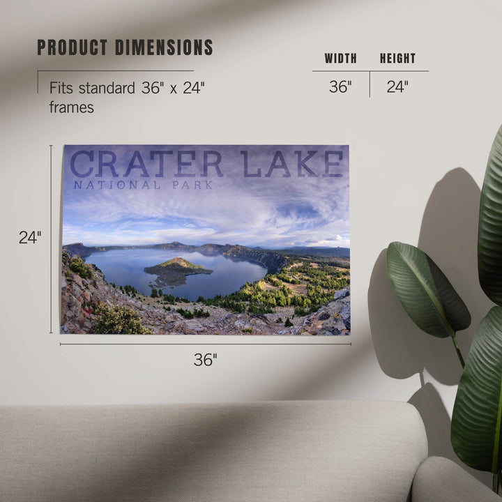 Crater Lake National Park, Oregon, Panoramic View, Art & Giclee Prints - Lantern Press