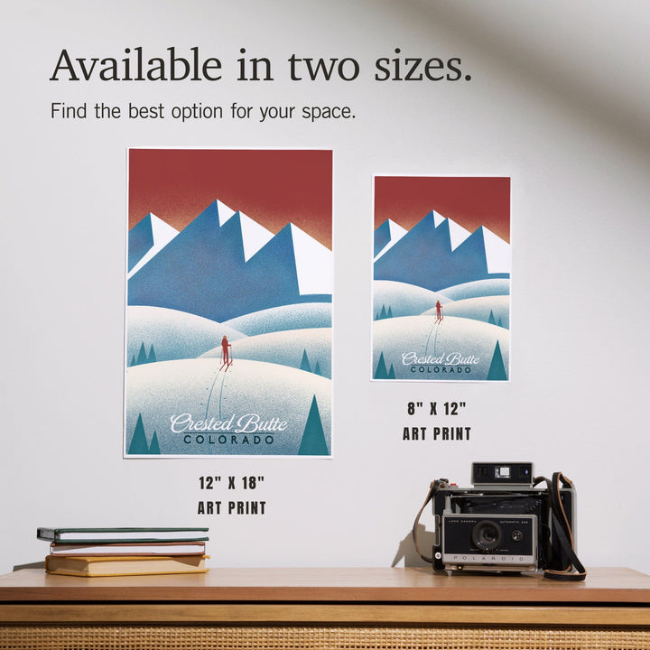 Crested Butte, Colorado, Skier In the Mountains, Litho, Art & Giclee Prints - Lantern Press
