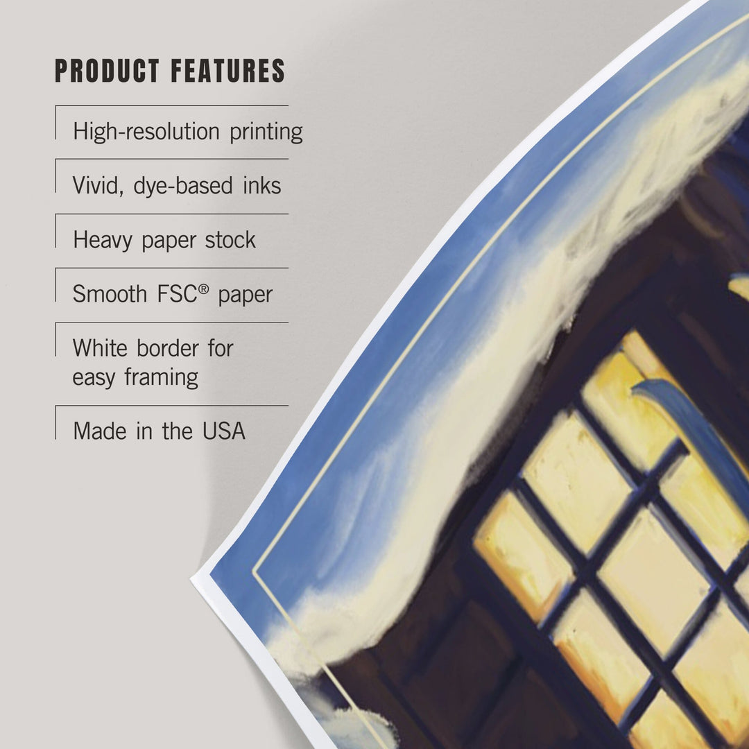 Crested Butte, Colorado, skis in snow, Art & Giclee Prints - Lantern Press