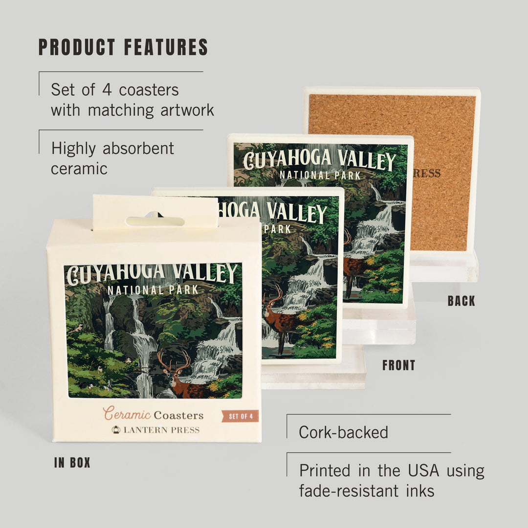 Cuyahoga Valley National Park, Ohio, Painterly National Park Series, Coasters Coasters Lantern Press