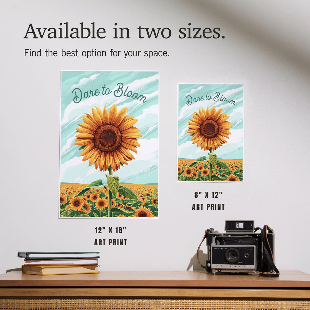 Dare to Bloom, Sunflower, Art & Giclee Prints Art Lantern Press