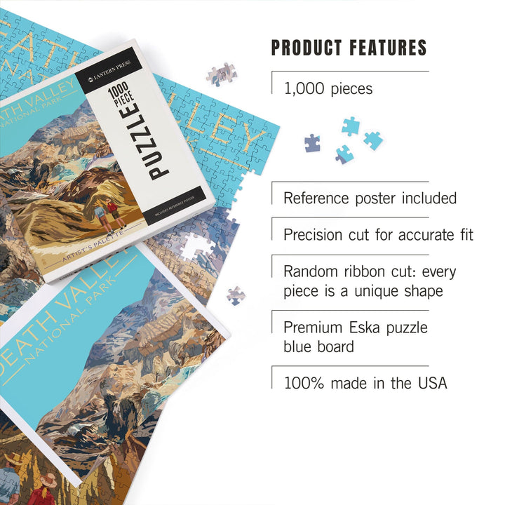 Death Valley National Park, California, Artist's Palette, Painterly National Park Series, Jigsaw Puzzle - Lantern Press