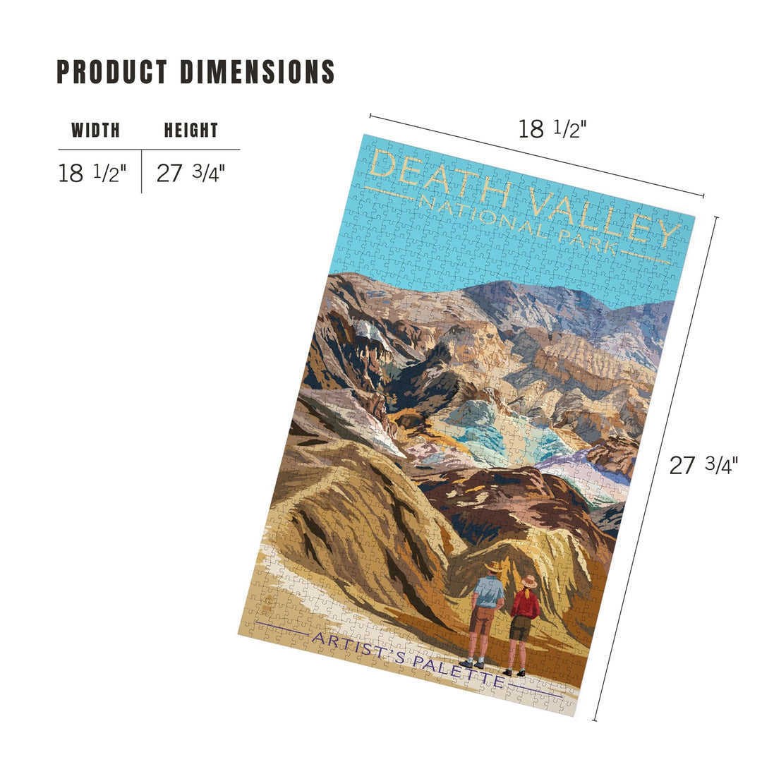 Death Valley National Park, California, Artist's Palette, Painterly National Park Series, Jigsaw Puzzle - Lantern Press