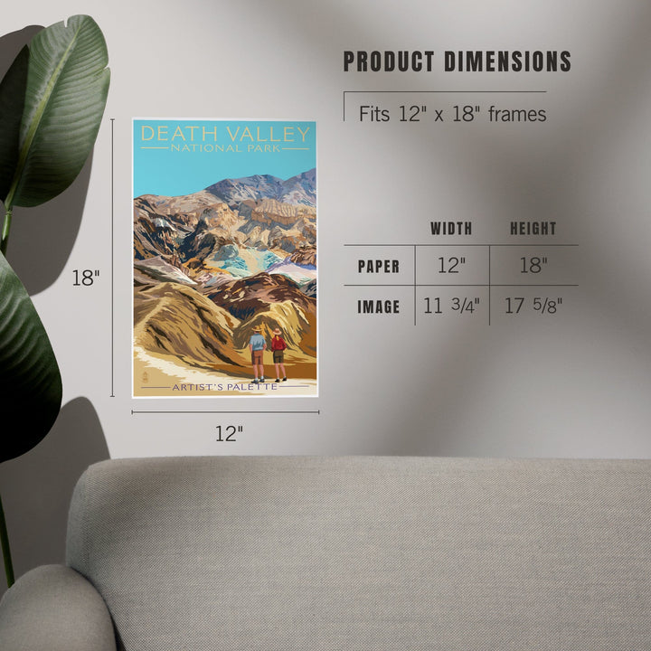 Death Valley National Park, California, Artist's Palette, Painterly Series, Art & Giclee Prints - Lantern Press