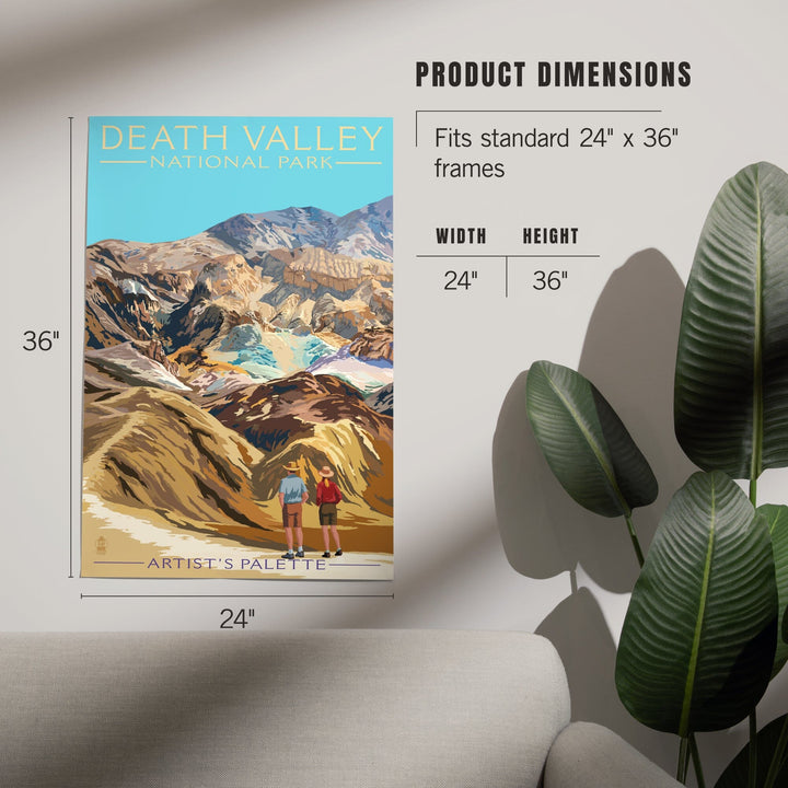 Death Valley National Park, California, Artist's Palette, Painterly Series, Art & Giclee Prints - Lantern Press
