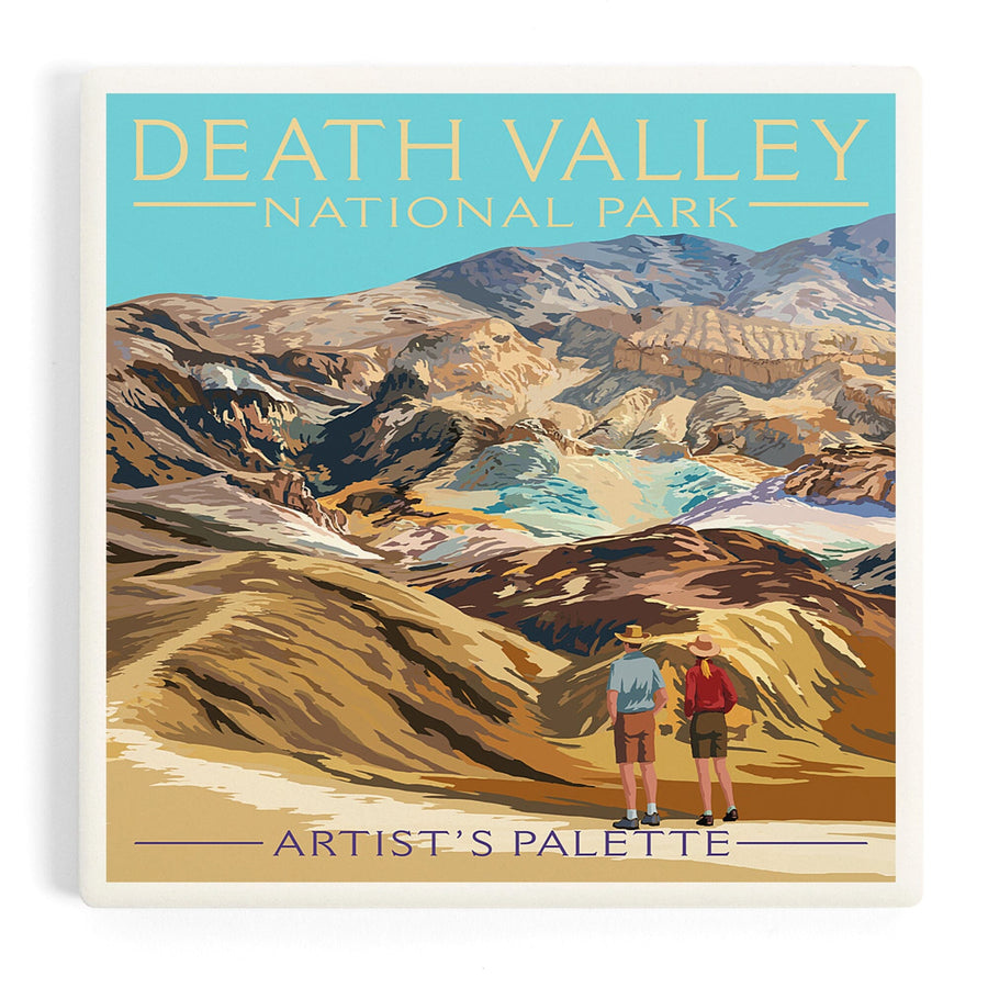 Death Valley National Park, California, Artist's Palette, Painterly Series, Coasters Coasters Lantern Press