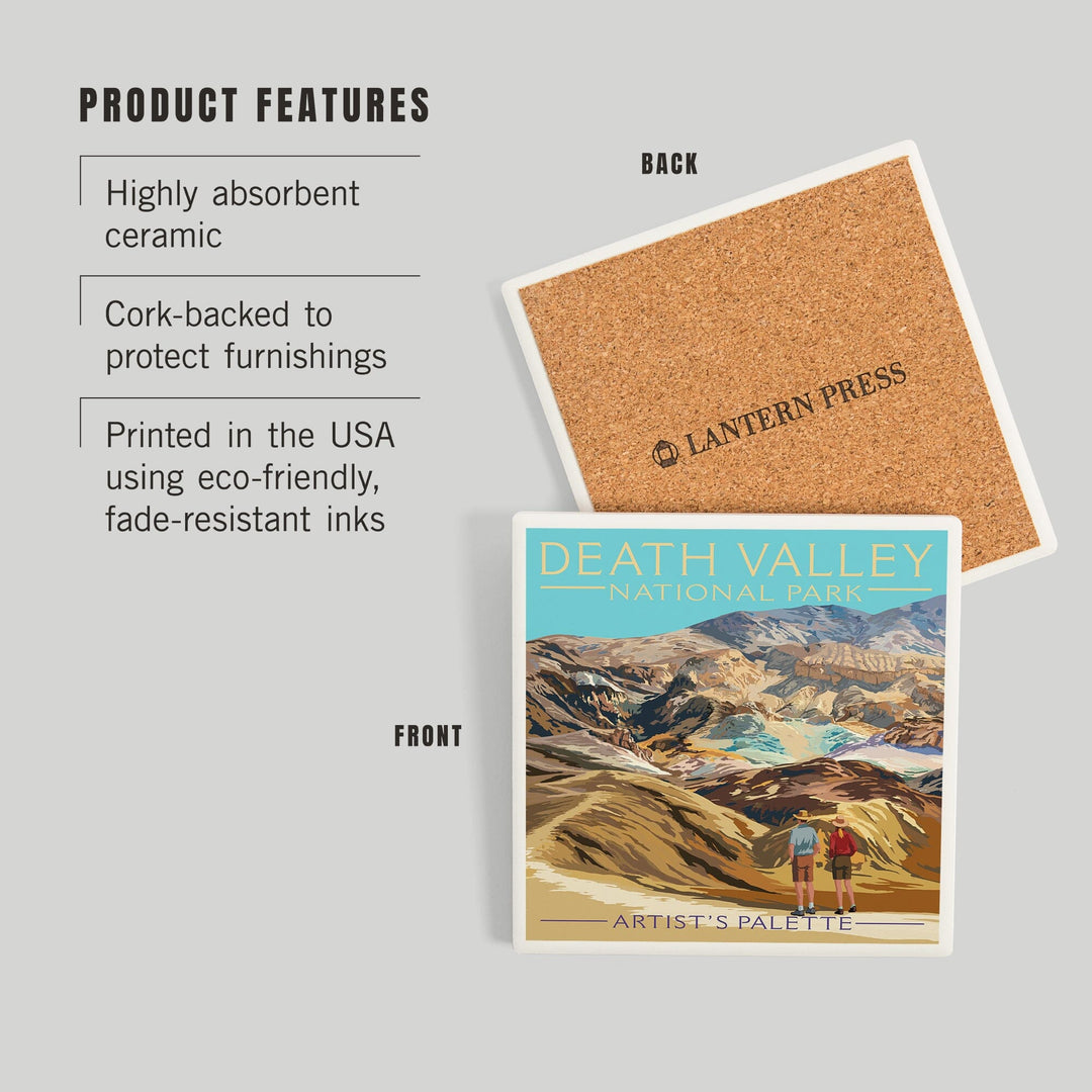 Death Valley National Park, California, Artist's Palette, Painterly Series, Coasters Coasters Lantern Press