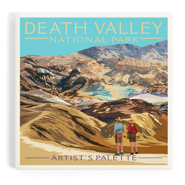 Death Valley National Park, California, Artist's Palette, Painterly Series, Coasters Coasters Lantern Press Coaster