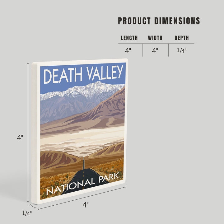 Death Valley National Park, California, Highway View, Coasters Coasters Lantern Press