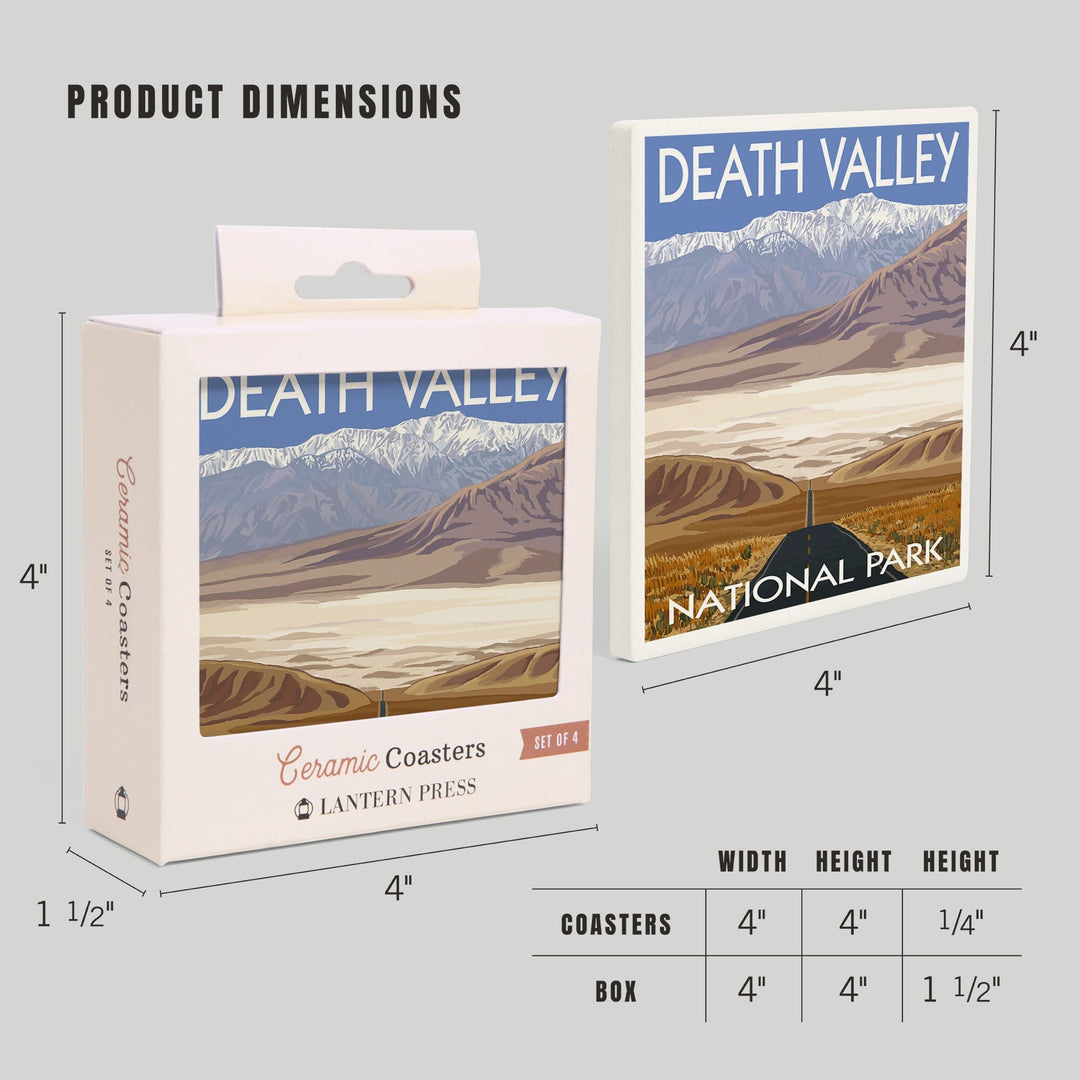 Death Valley National Park, California, Highway View, Coasters Coasters Lantern Press