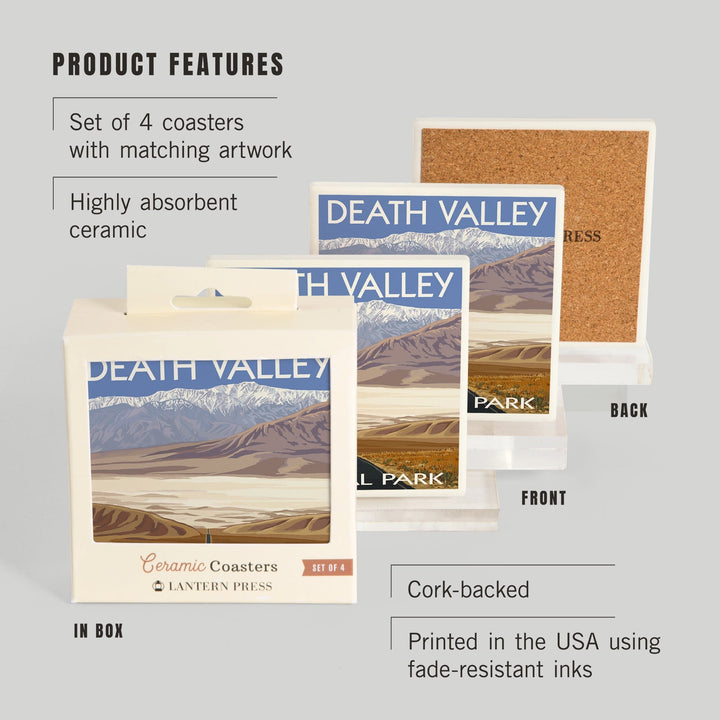 Death Valley National Park, California, Highway View, Coasters Coasters Lantern Press