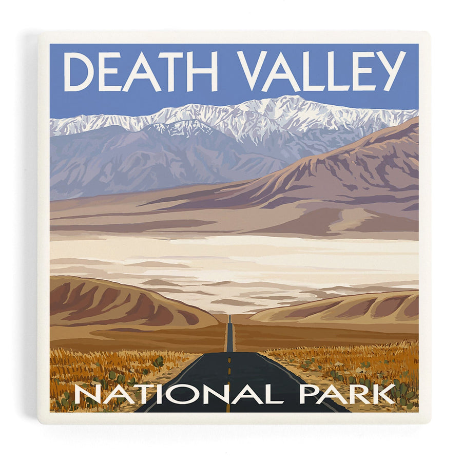 Death Valley National Park, California, Highway View, Coasters Coasters Lantern Press