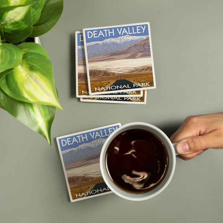 Death Valley National Park, California, Highway View, Coasters Coasters Lantern Press