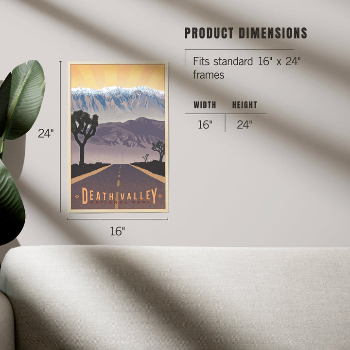 Death Valley National Park, California, Lithograph, Art & Giclee Prints - Lantern Press