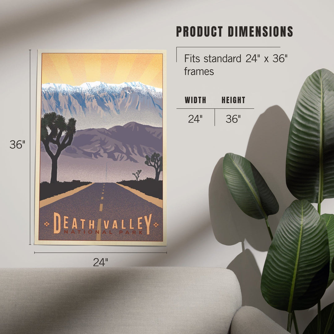 Death Valley National Park, California, Lithograph, Art & Giclee Prints - Lantern Press