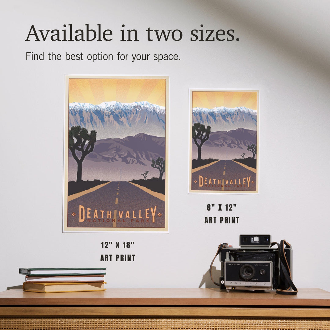 Death Valley National Park, California, Lithograph, Art & Giclee Prints - Lantern Press
