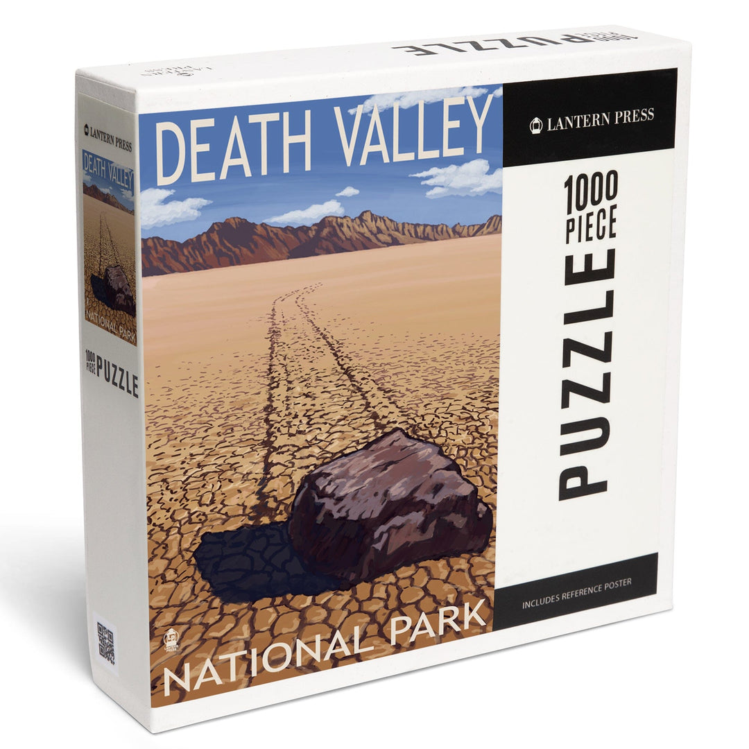 Death Valley National Park, California, Moving Rocks, Jigsaw Puzzle - Lantern Press