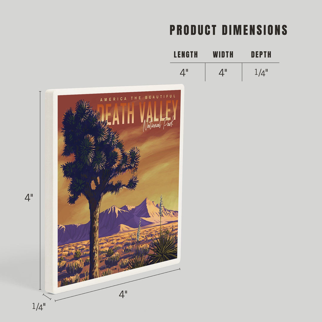 Death Valley National Park, Painterly, Joshua Tree, Coasters Coasters Lantern Press