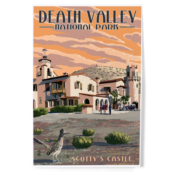 Death Valley National Park, Scotty's Castle, Painterly Series, Art & Giclee Prints Art Lantern Press 12 x 18 Art Print