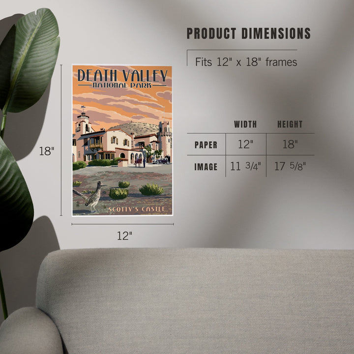 Death Valley National Park, Scotty's Castle, Painterly Series, Art & Giclee Prints Art Lantern Press
