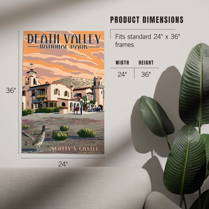Death Valley National Park, Scotty's Castle, Painterly Series, Art & Giclee Prints Art Lantern Press