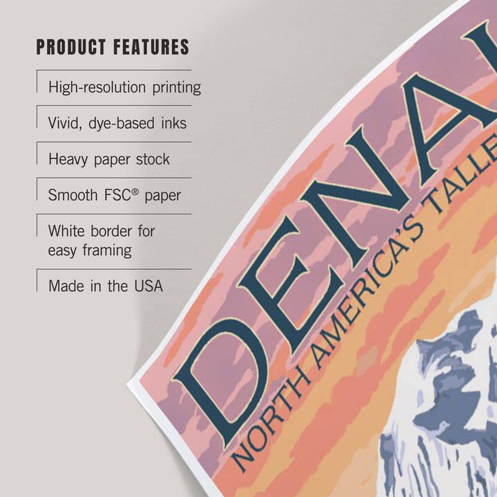 Denali, Alaska, North America's Tallest Peak, Bears and Spring Flowers, Art & Giclee Prints - Lantern Press
