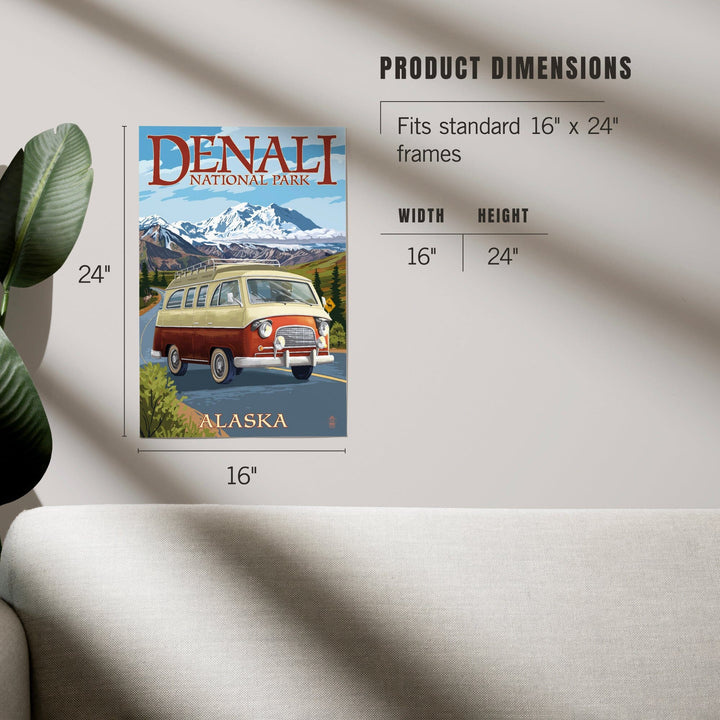 Denali National Park, Alaska, Camper Van, Art & Giclee Prints - Lantern Press