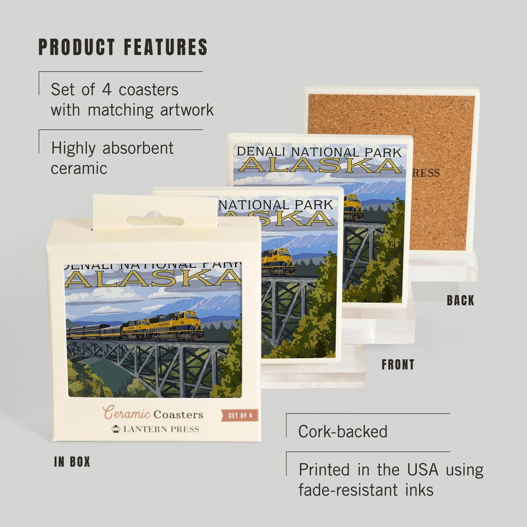 Denali National Park, Alaska, Hurricane Gulch, Coasters Coasters Lantern Press