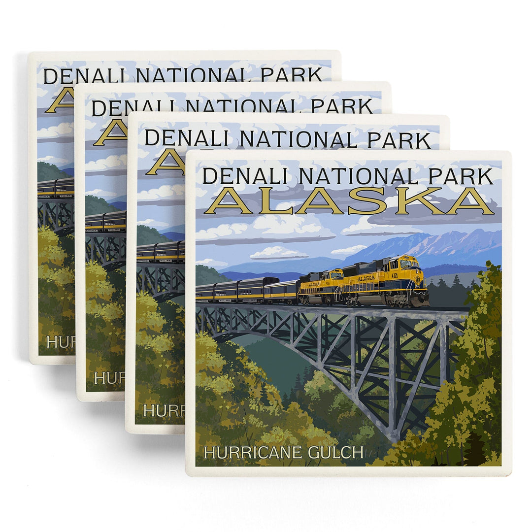 Denali National Park, Alaska, Hurricane Gulch, Coasters Coasters Lantern Press