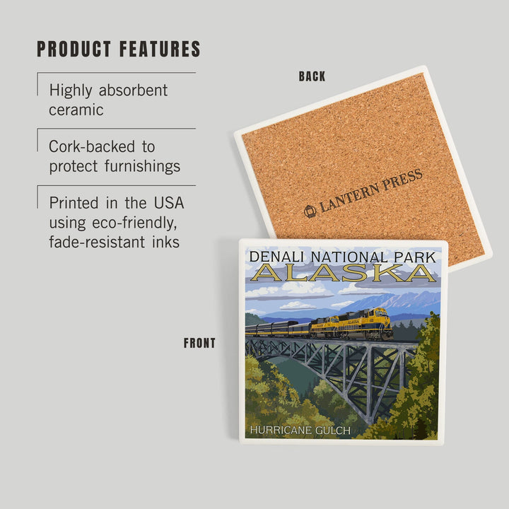 Denali National Park, Alaska, Hurricane Gulch, Coasters Coasters Lantern Press