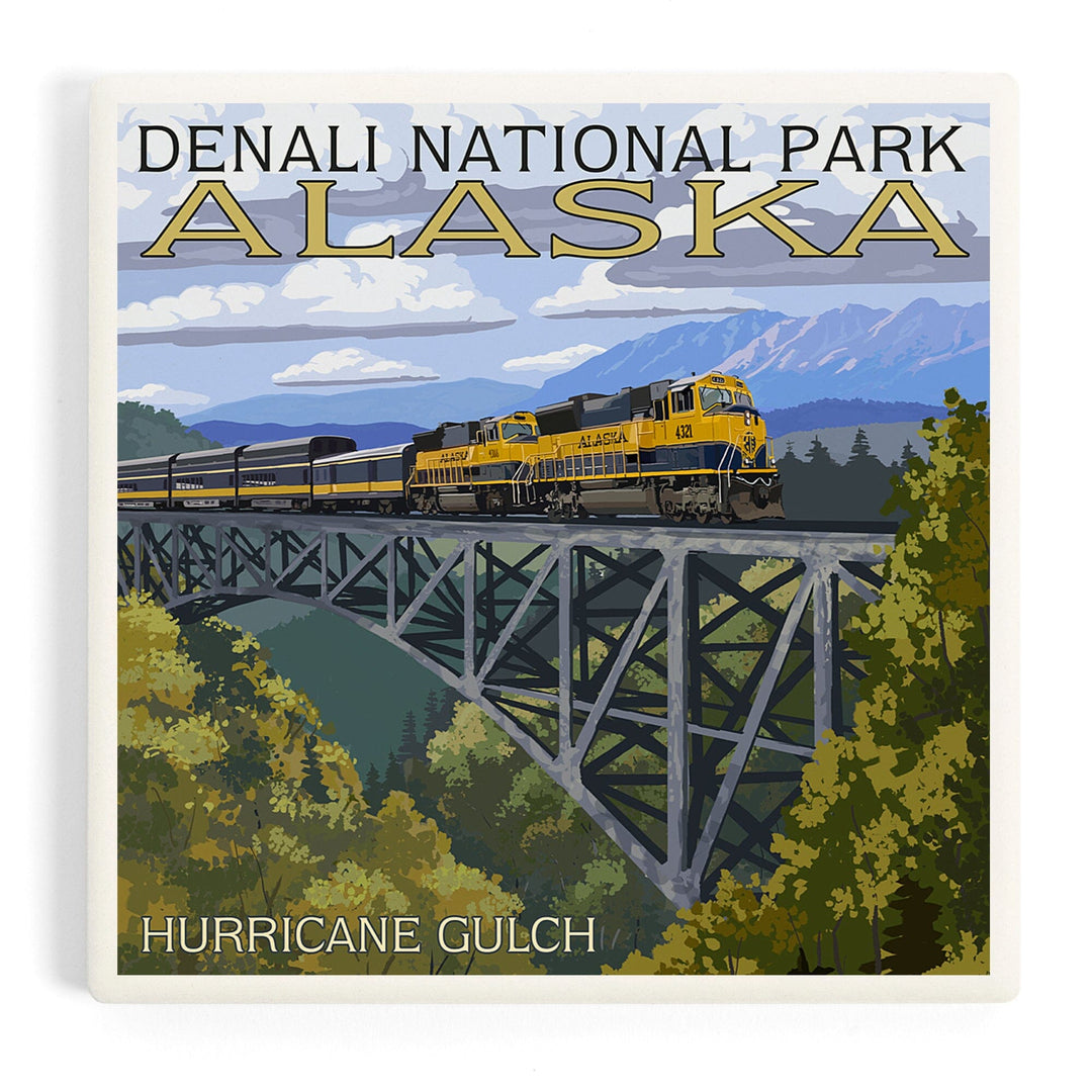 Denali National Park, Alaska, Hurricane Gulch, Coasters Coasters Lantern Press Coaster