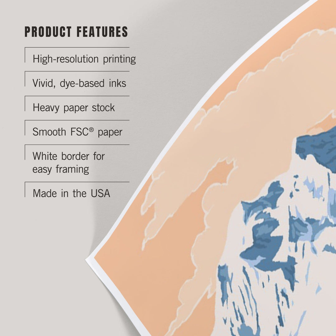 Denali National Park, Alaska, Moose and Mountains, Art & Giclee Prints - Lantern Press